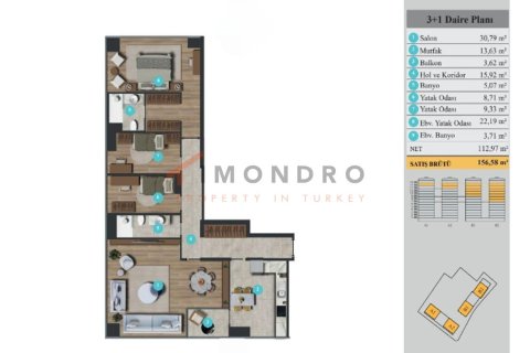 3+1 Appartement à Kadikoy, Turkey No. 21694 14