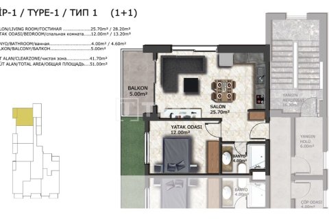 Пентхаус 3+1 в Аланья, Турция №21682 6