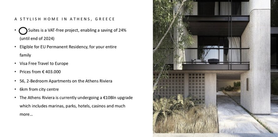 2 dormitorios Apartment en Moschato, Greece No. 54710