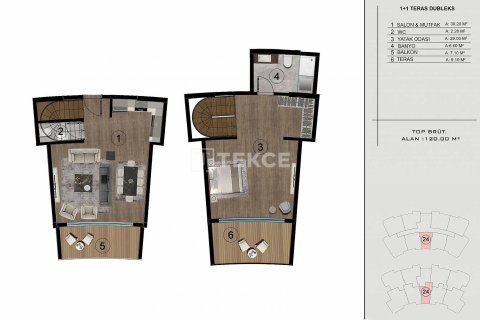 1+1 Appartement à Basiskele, Turkey No. 16220 30