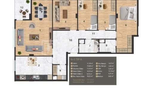 2+1 Apartment en Istanbul, Turkey No. 12627 17