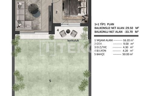 1+1 Apartment en Aksu, Turkey No. 16486 10