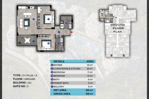 3+1 Appartement à Alanya, Turkey No. 12284 4