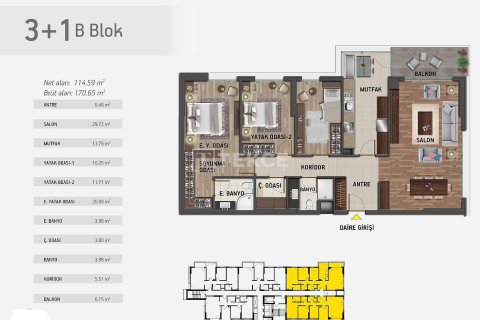 3+1 Appartement à Istanbul, Turkey No. 11266 21