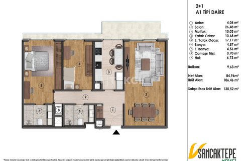 3+1 Apartment in Sancaktepe, Turkey No. 75355 13