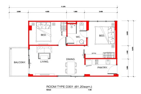 2 dormitorios House en Kata, Thailand No. 2004 16