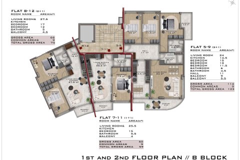 Квартира 2+1 в Аланья, Турция №92470 15