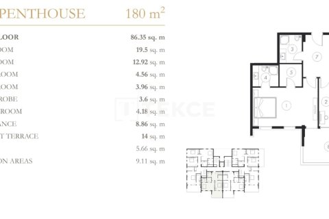 Квартира 3+1 в Аланья, Турция №12099 20