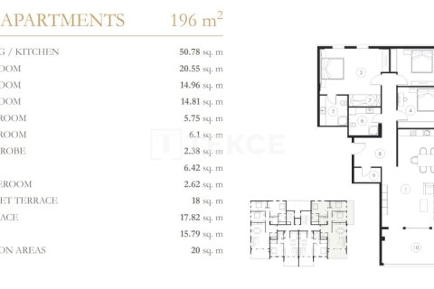 Квартира 3+1 в Аланья, Турция №12099 19