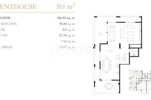 Квартира 3+1 в Аланья, Турция №12099 21