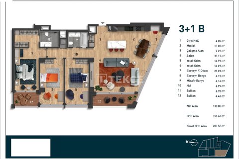 3+1 Apartment in Istanbul, Turkey No. 76753 2