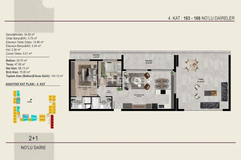 3+1 Apartment in Antalya, Turkey No. 21903 15