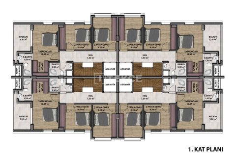 Вилла 5+1 в Дёшемеалты, Турция №12213 9