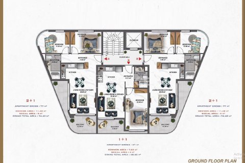 2+1 Appartement à Alanya, Turkey No. 21184 21