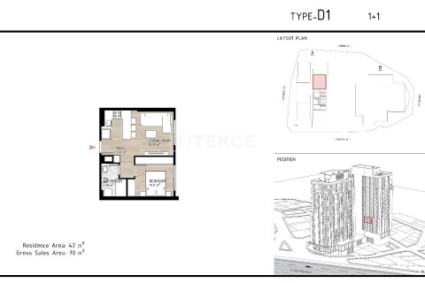 1+1 Appartement à Istanbul, Turkey No. 61908 16