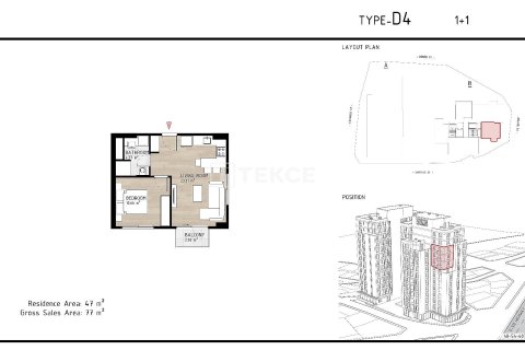 1+1 Appartement à Istanbul, Turkey No. 61908 19