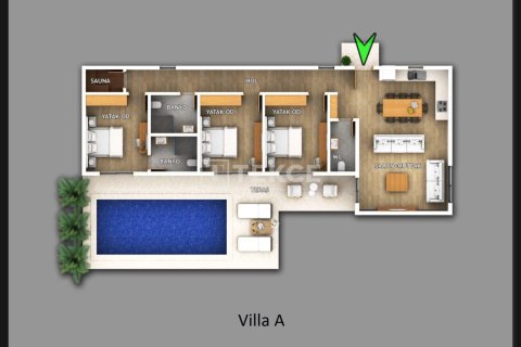 3+1 Villa en Mugla, Turkey No. 14928 8