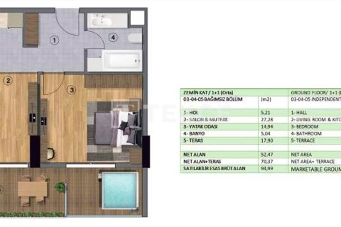 1+1 Appartement à Yalova, Turkey No. 11322 26