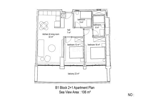 Квартира 3+1 в Аланья, Турция №22140 20