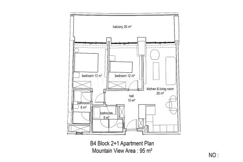 Квартира 3+1 в Аланья, Турция №22140 16