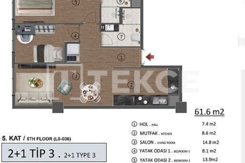 2+1 Apartment en Beylikduezue, Turkey No. 23641 6