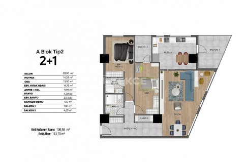 3+1 Apartment in Bursa, Turkey No. 11934 14