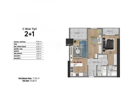 3+1 Apartment en Bursa, Turkey No. 11934 19