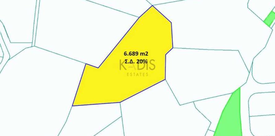 Земельный участок 6689м² в Пареклисия, Кипр №66675