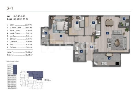 3+1 Appartement à Istanbul, Turkey No. 23670 5