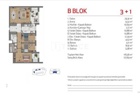 3+1 Apartment en Istanbul, Turkey No. 11557 19