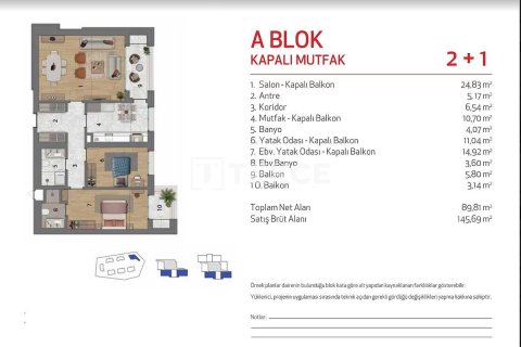 3+1 Apartment en Istanbul, Turkey No. 11557 18