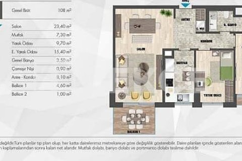 Квартира 3+1 в Стамбул, Турция №11242 23