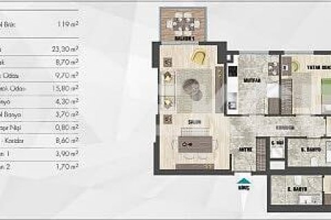 Квартира 3+1 в Стамбул, Турция №11242 13