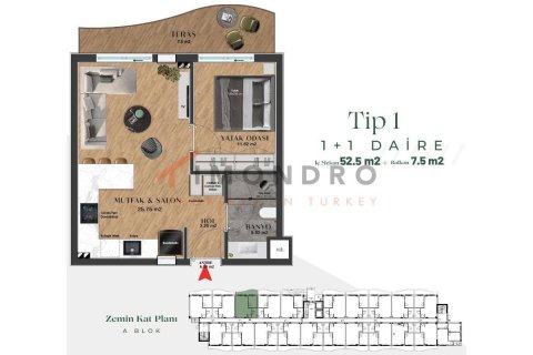 1+1 Apartment in Antalya, Turkey No. 17480 10