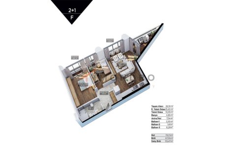 2+1 Apartment in Umraniye, Turkey No. 17885 16