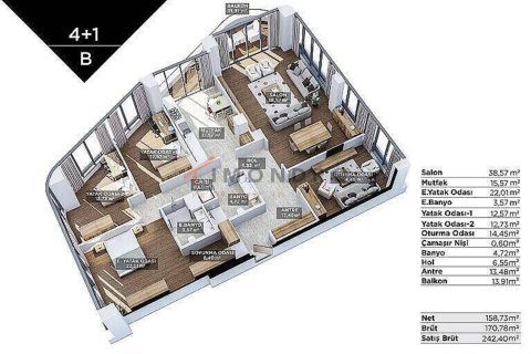 2+1 Apartment in Umraniye, Turkey No. 17885 7