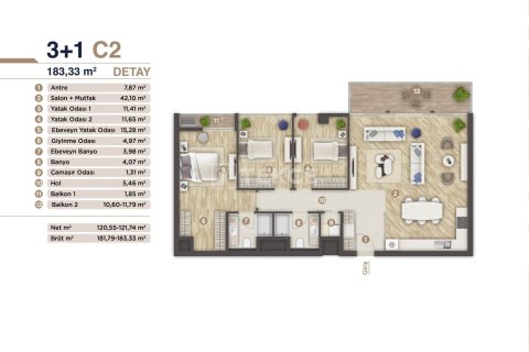 1+1 Appartement à Izmir, Turkey No. 14907 3