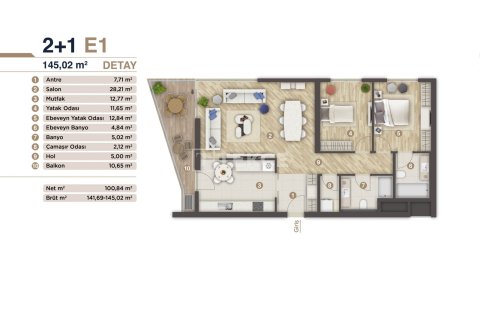 1+1 Apartment in Izmir, Turkey No. 14907 7