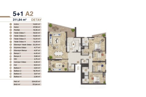 1+1 Apartment in Izmir, Turkey No. 14907 8