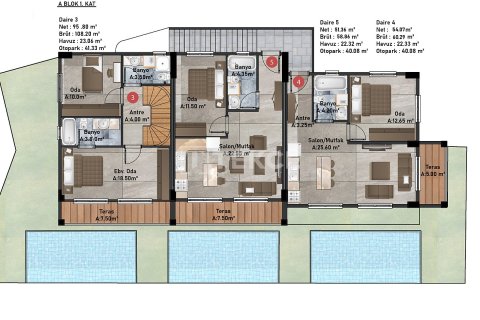 Квартира 3+1 в Бодрум, Турция №91016 30