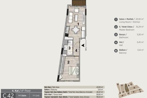 2+1 Apartment in Beyoglu, Turkey No. 13819 2