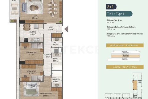 4+1 Appartement à Istanbul, Turkey No. 22076 17