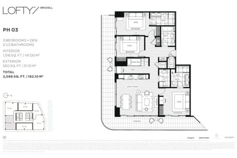 3 chambres Penthouse à Miami, USA No. 62413 7