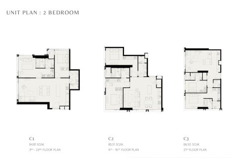 2 dormitorios Condominio  en Bangkok, Thailand No. 923 3