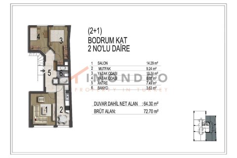 4+1 Apartment en Eyup, Turkey No. 17213 17