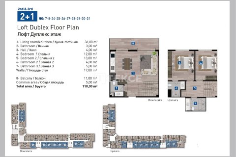 2+1 Penthouse à Antalya, Turkey No. 21541 20