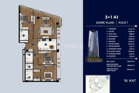 Квартира 1+1 в Стамбул, Турция №20751 23