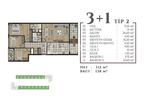 2+1 Apartment en Izmir, Turkey No. 45814 16