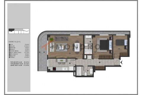 1+1 Apartment in Kâğıthane, Turkey No. 16912 25