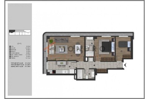 1+1 Appartement à Kâğıthane, Turkey No. 16912 6